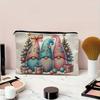 yangyizhi Christmas Theme Makeup Bag, with Black Zipper, Wear-Resistant Toiletry Durable Canvas Storage Pouch, for Stationery And Small Items