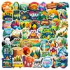 50 Outdoor Hiking Adventure Camping Camping Mountaineering Graffiti Stickers Decorative Luggage Notebook