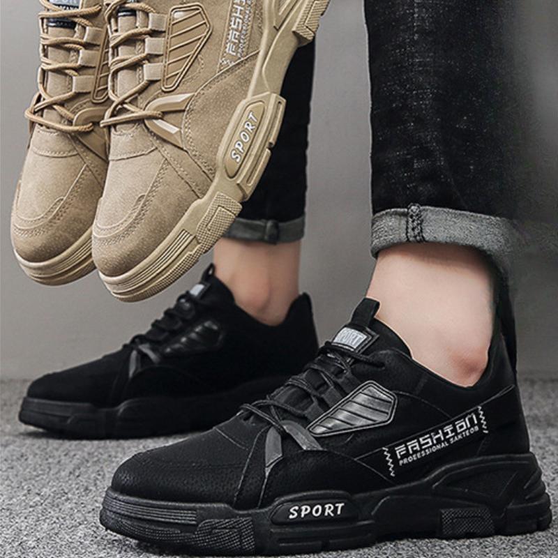 Fashion Men's Sneakers Designers PU Leather Casual Sports Shoes Men Leisure Male Walking Low Help Lace-up Platform Shoes Tenis Hombres