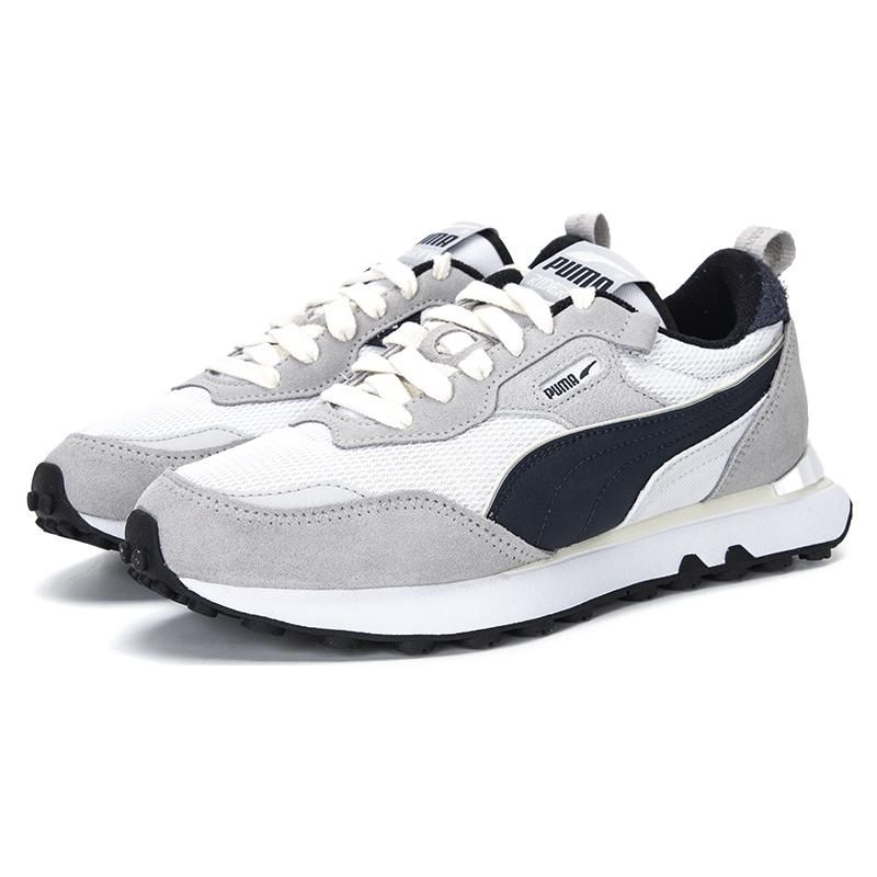 Puma Rider FV Retro Rewind - Кроссовки унисекс серые White Parisian-Night Black 390168-02
