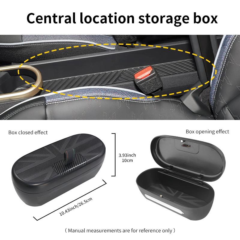 Бокс для хранения центральной консоли для BMW Mini Cooper E/SE J01 J05 Aceman 2024 2025 Бокс для хранения центрального подлокотника Автоаксессуары