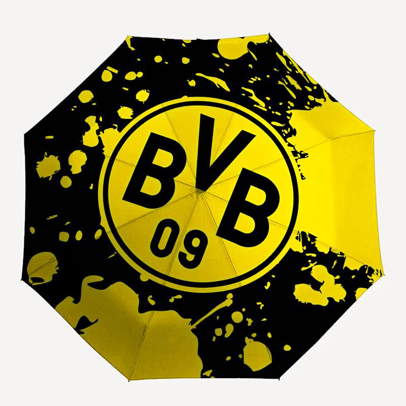 BVB, Dortmund Automatic Opening and Closing, 8 rib Structure Portable Umbrella, Suitable for Men and Women in All Seasons Perfect Gift for