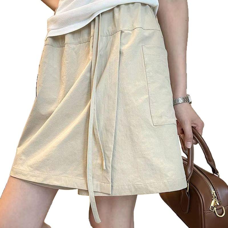 Women's High Waist Summer Sun Protection Skirt Shorts - Plus Size, Casual, Versatile, Anti-exposure, Slimming, Loose Fit