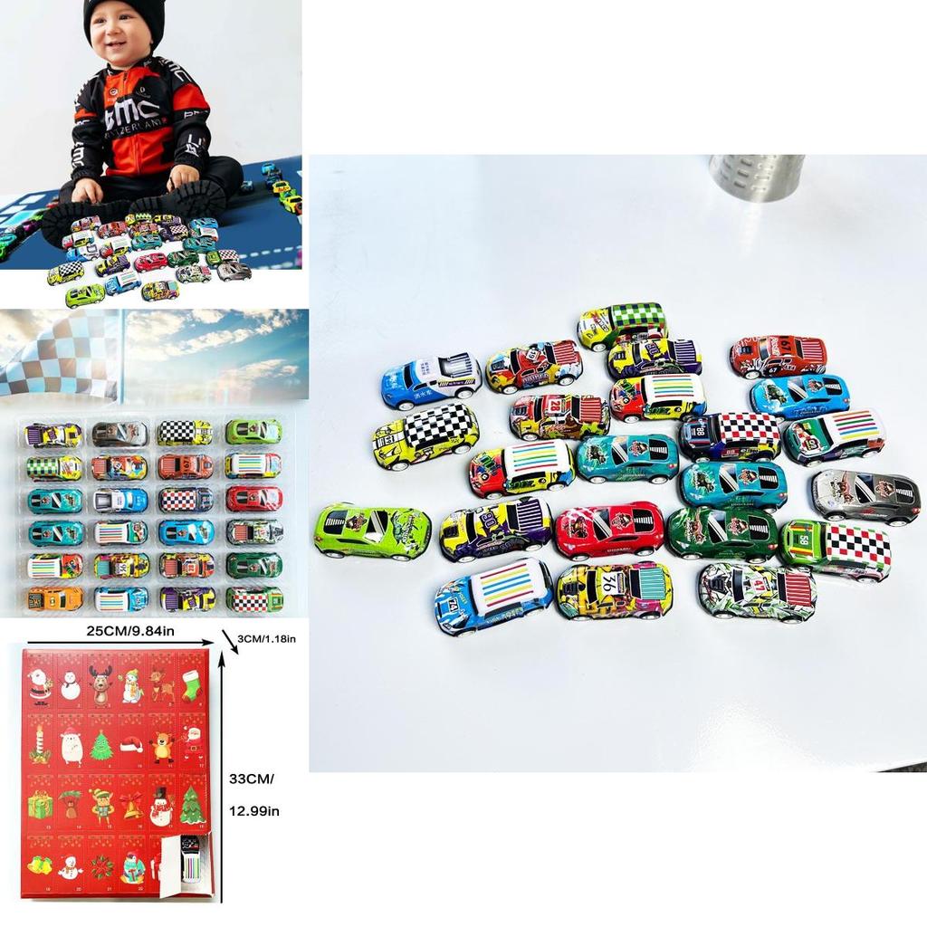 Рождественский календарь обратного отсчета Сюрприз Гоночный Блайнд Бокс Детские Игрушки Для Семейного Взаимодействия И Игры