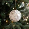 Christmas Ornaments White And Golden Vintage Ball Finial Christmas Tree Ornaments Shatterproof Plastic Farmhouse Hanging Decor