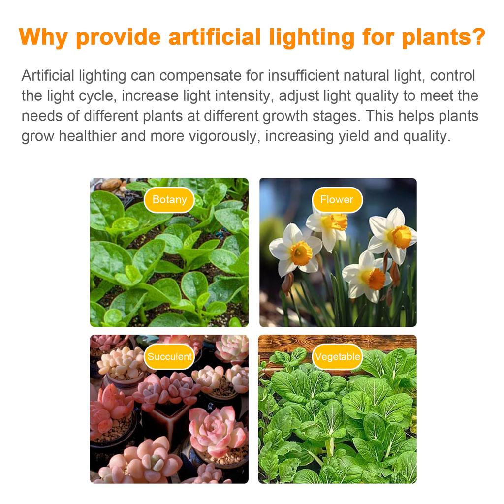 LED Plant Grow Light Strips for Indoor Plants Red & 3000K Sunlike Grow Lamp for Hydroponics