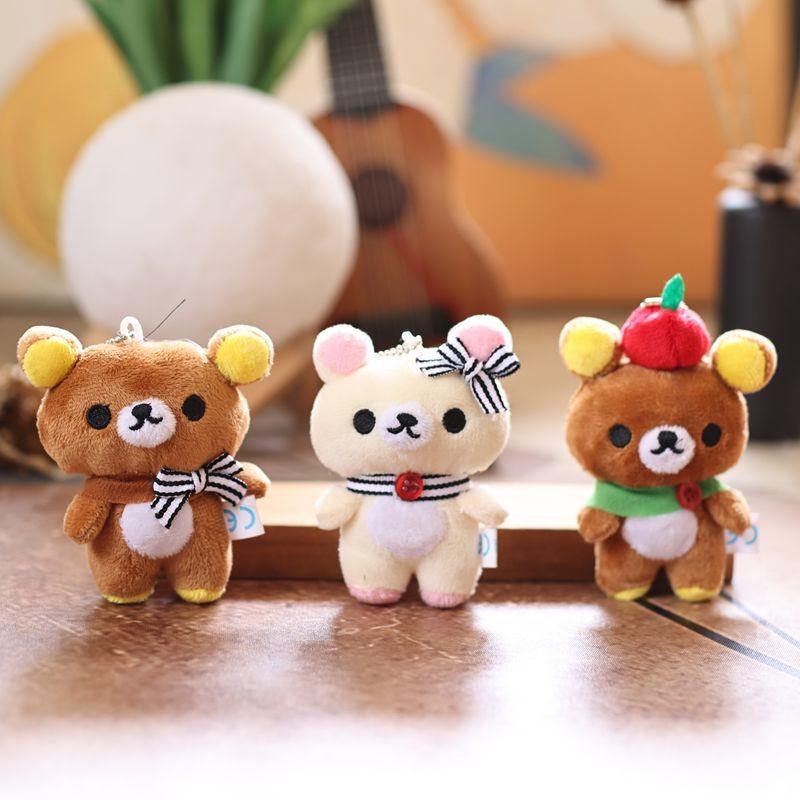 Toy Plush Bear Keychain Keyring Toy Pp Cotton Stuffed Doll Bag Pendant Gift