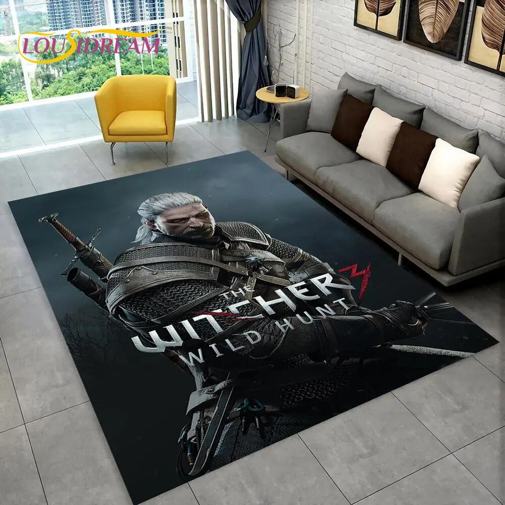 W-Witcher Game Gamer Коврик в стиле аниме, ковер для дома, гостиной, детской спальни, дивана, коврик для двери, декор, нескользящий напольный коврик
