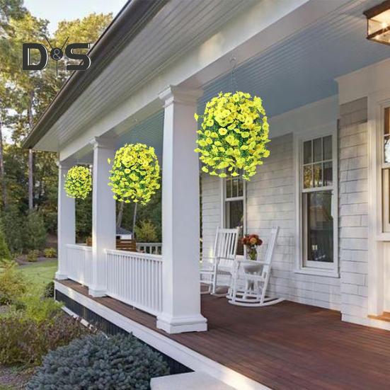 3 шт. подвесной искусственный цветок ипомеи устойчивый к ультрафиолетовому излучению реалистичный искусственный шелковый цветок для свадебной вечеринки в помещении и на открытом воздухе в саду настенный искусственный цветок украшение