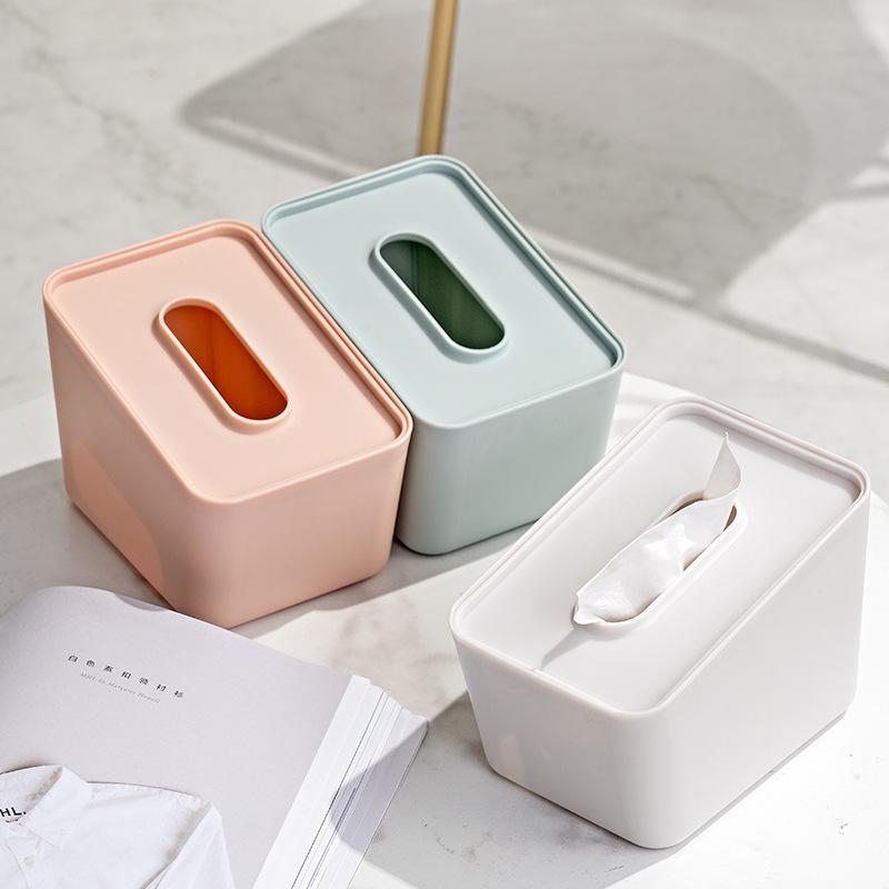 Plastic Creative Advertising Tissue Box Drawing Paper Box Plus Logo Hotel Restaurant Living Room Desktop Napkin Paper Box