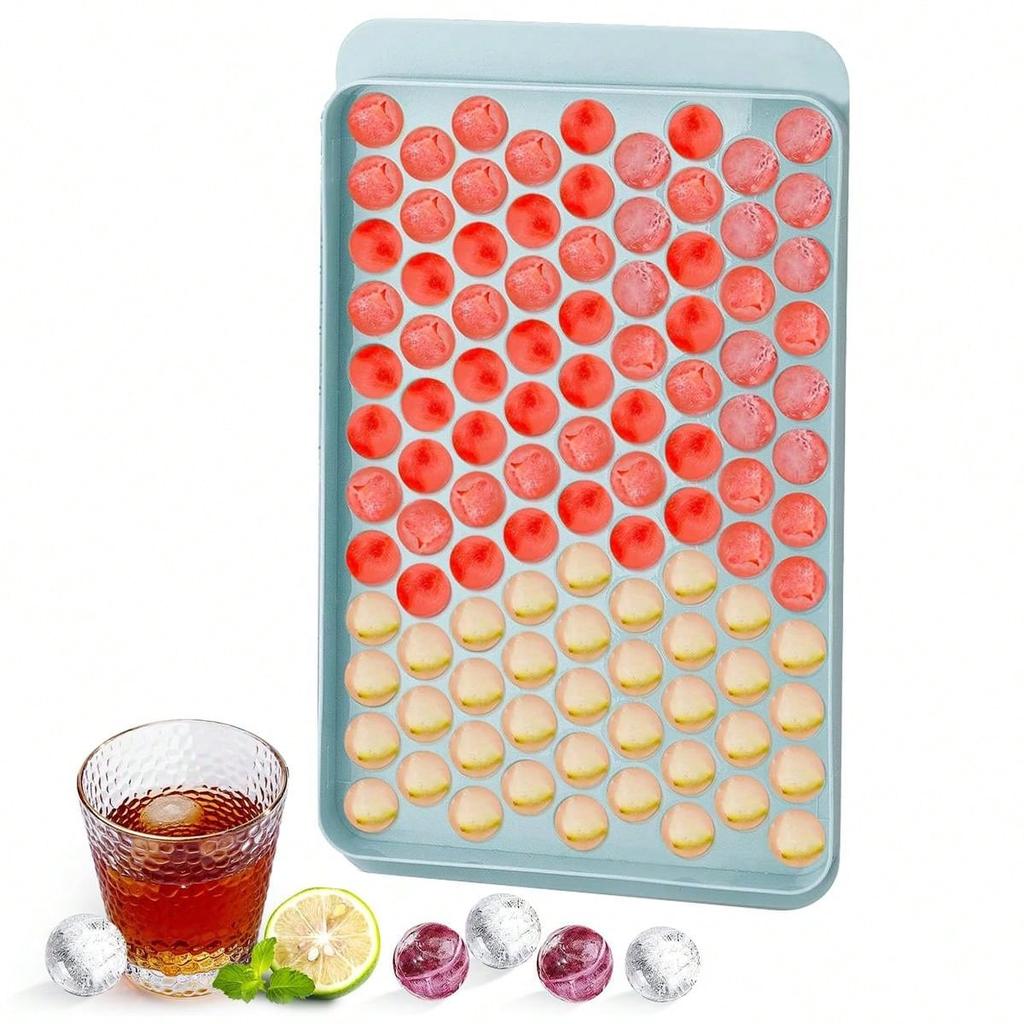 Leeseph Round Ice Cube Tray , Sphere Ice Cube Mold Making Ice Balls , Small Ice Ball Maker Mold for Whiskey, Cocktail, Drinks