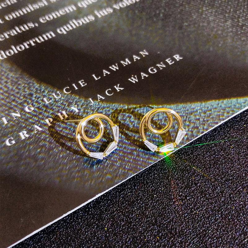 Круглые серьги-гвоздики с имитацией циркония, простые и маленькие летние серьги, высококачественные студенческие серьги для женщин