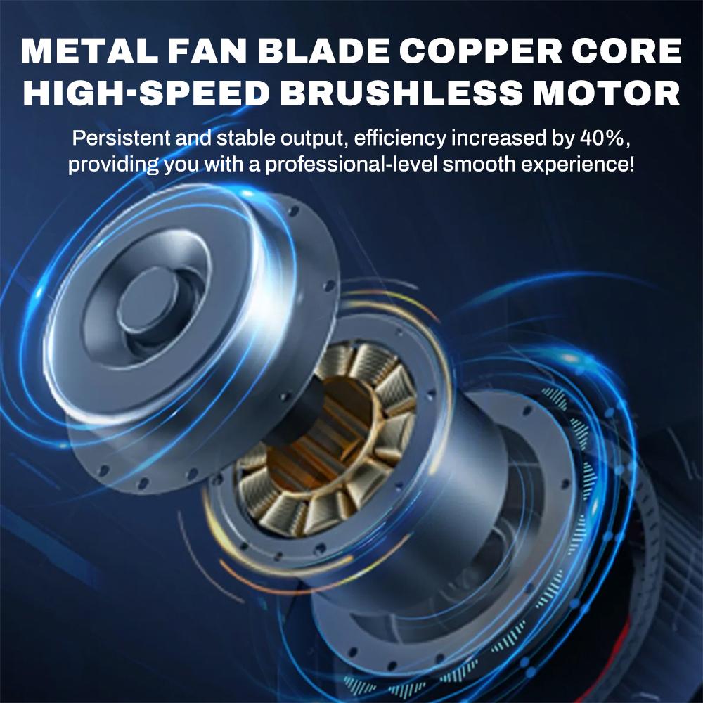 New 500000RPM Violent Fan Powerful Air Blower Vacuum Dust Cleaner Type-C Charging Winds 58m/s Brushless Turbo Jet Blower Dryer