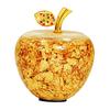 [TradeWind] Lucky Apple, Feng Shui, Good Fortune, Crystal Suncatcher, Decorative Ornament, Gift (Gold Leaf)