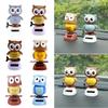 Decor Solar Powered Animal Shaking Head Toy Owl Dancing Doll Swinging Toy Car Ornament Decoration
