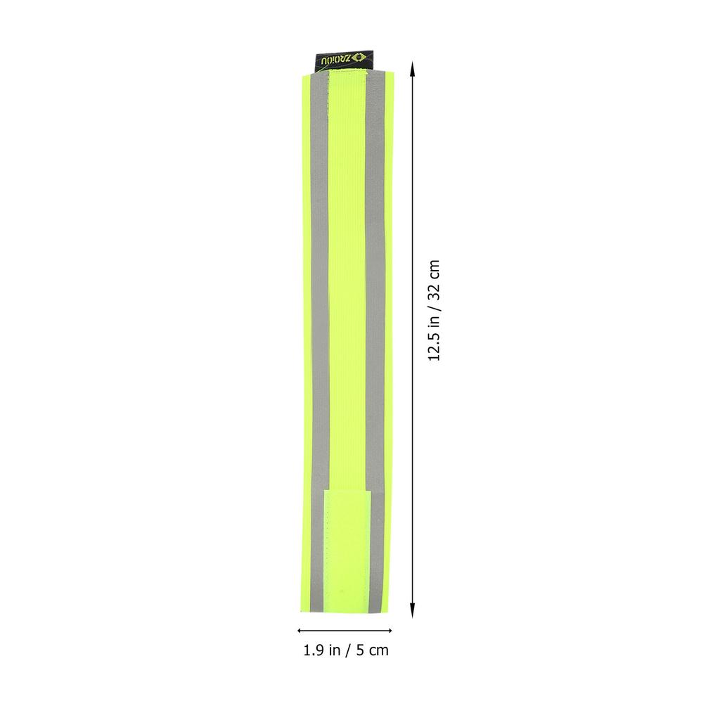 2Pcs Reflective Leg Strap Outdoor Safety Band Adjustable Running Wristband High Visibility Fluorescent Bracelets Cycling