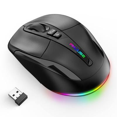 2023 FMOUSE Bluetooth Перезаряжаемая Бесшумная Беспроводная Дышащая Бесшумная Настольная Задняя 4 DPI до 2400 5 Совместимая с Microsoft и Японская Инструкция