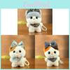 Очаровательная Плюшевая Кукла Кошка из Полиэфирного Волокна, Идеально Подходит для Брелока на Сумку и Коллекционеров
