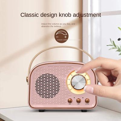 Ретро Мини Bluetooth Динамик DW21 Классический Музыкальный Плеер Звук Стерео Сабвуфер Портативная Декоративная Акустика Домашний Музыкальный Плеер