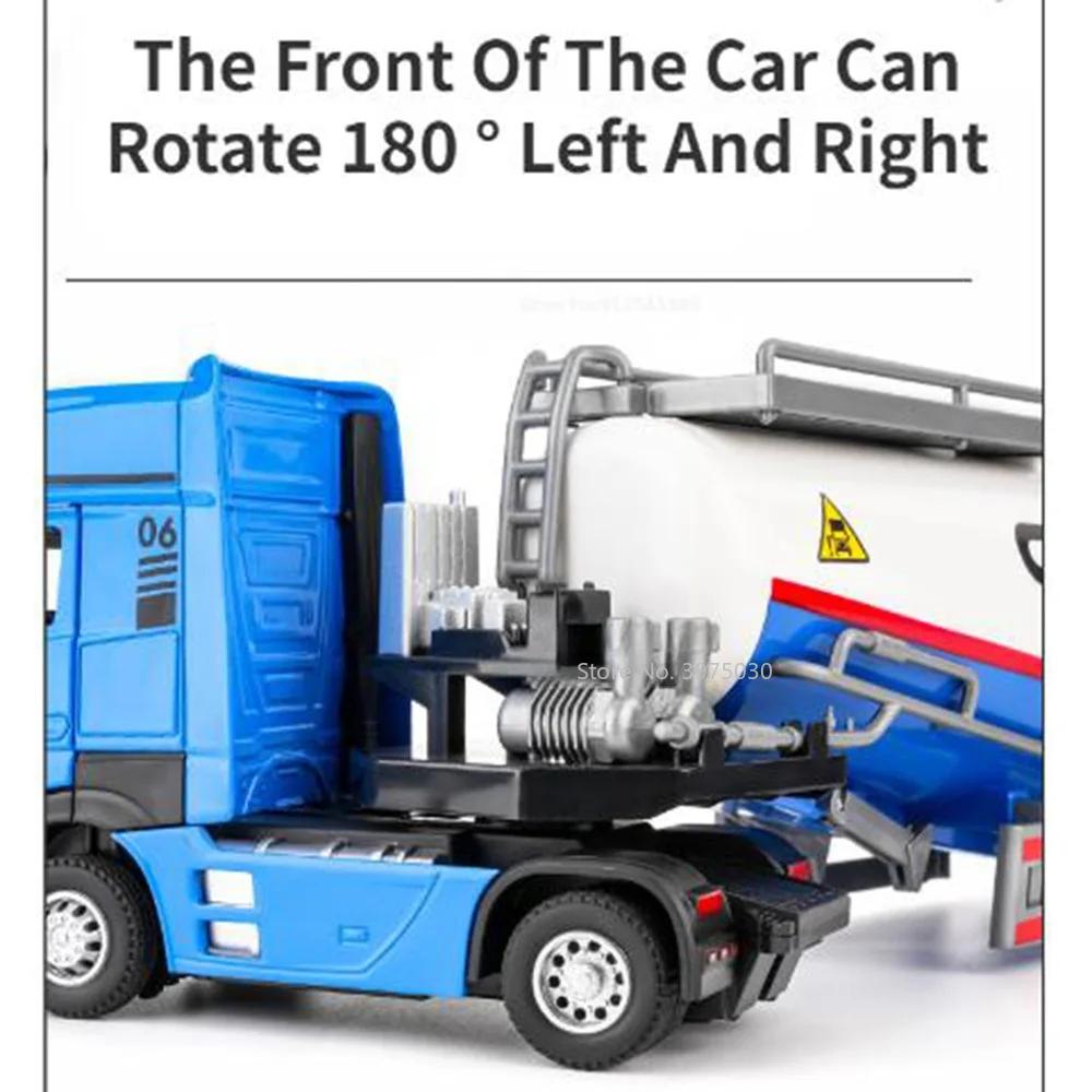 1/50 Грязевой насос Грузовик Литой игрушечный автомобиль Модель со звуком и светом Функция инерционного движения Модели транспортных средств Подарите мальчикам подарок на день рождения
