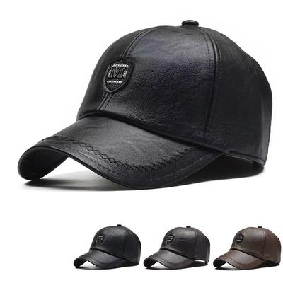 Зимняя бейсболка из искусственной кожи, мужская шапка Snapback, регулируемые теплые ушанки, шапки Homme, шапки в стиле хип-хоп