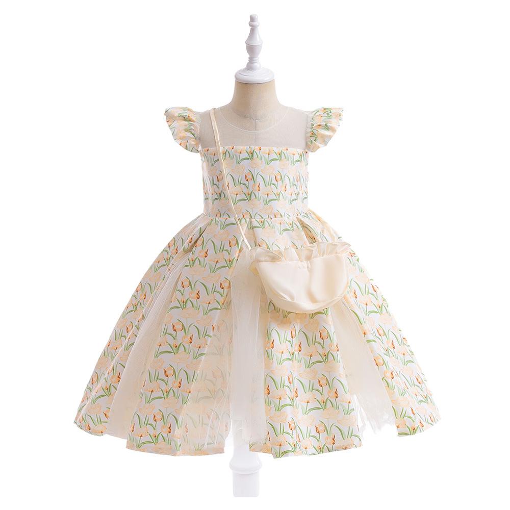 Платья для девочек-подростков с сумками для девочек 3-10 лет, нарядное платье для выпускного вечера на день рождения, детское праздничное платье принцессы для девочек, детская одежда