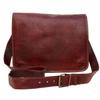 Мужская сумка-мессенджер ручной работы коричневого цвета, новая винтажная кожаная сумка через плечо для ноутбука