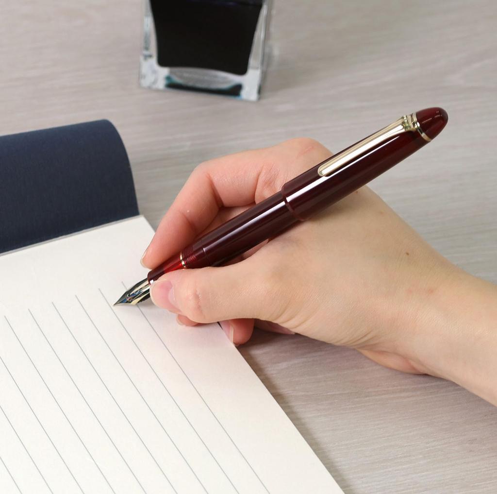 Sailor Profit Casual L Fountain Gold Clear Medium Fine Made In Pen, Trim, Red, Point, Japan, 11-0820-330