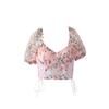 Casual V Neck  Shirt  Mesh Short Sleeve Crop Top Women Embroidered ButterflyT-shirt  Backless Tank Top Slim Female Crop Top Fashion Tee Shirt Y2k