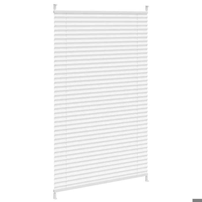 Store plissé - Maison Exclusive - 80 x 125 cm - Blanc - Montage sans perçage