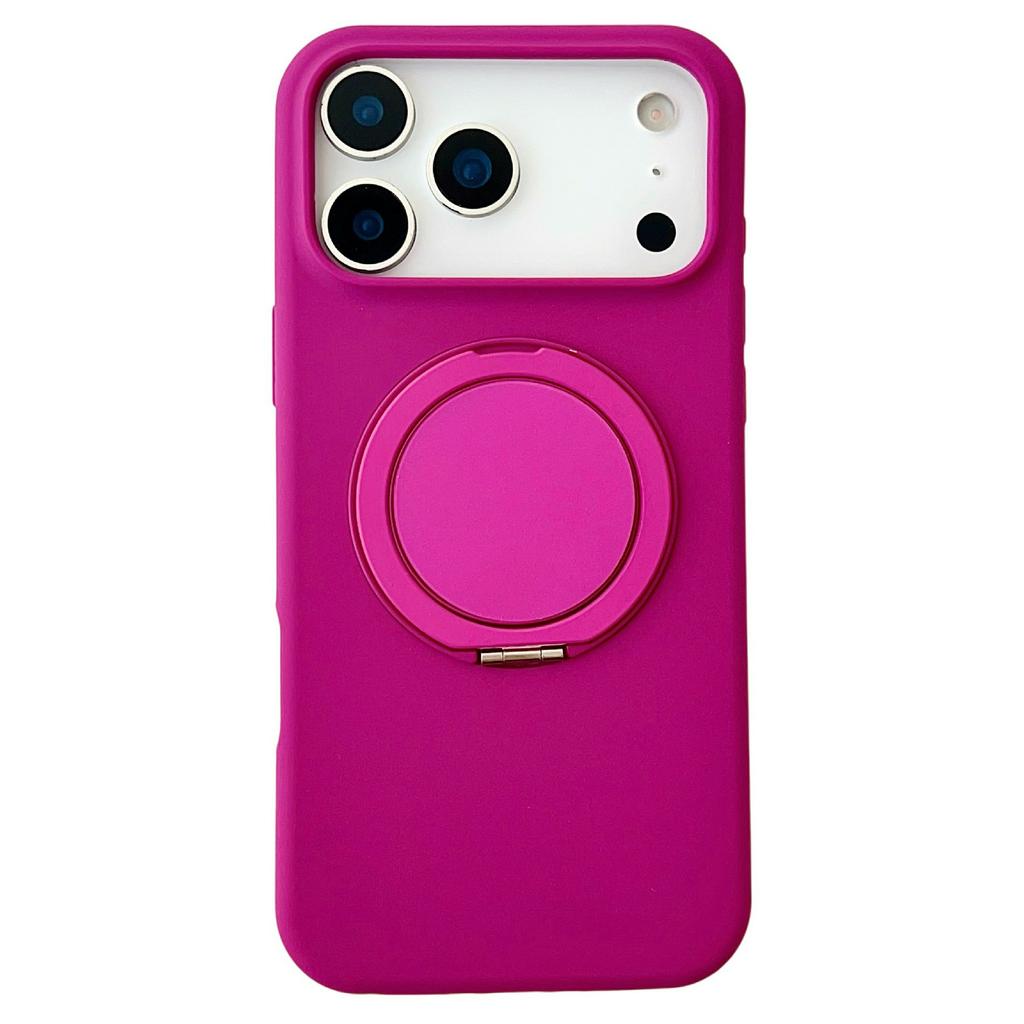 For iPhone 17 Pro Max Case Compatible with MagSafe Rotating Kickstand Silicone PC Phone Back Cover
