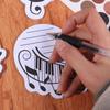 10Pcs/Set Self-adhesive Music Note Sticky Notes Smooth Writing 30 Sheets/Book Writing Memo Pad Creativity Various Music Shapes