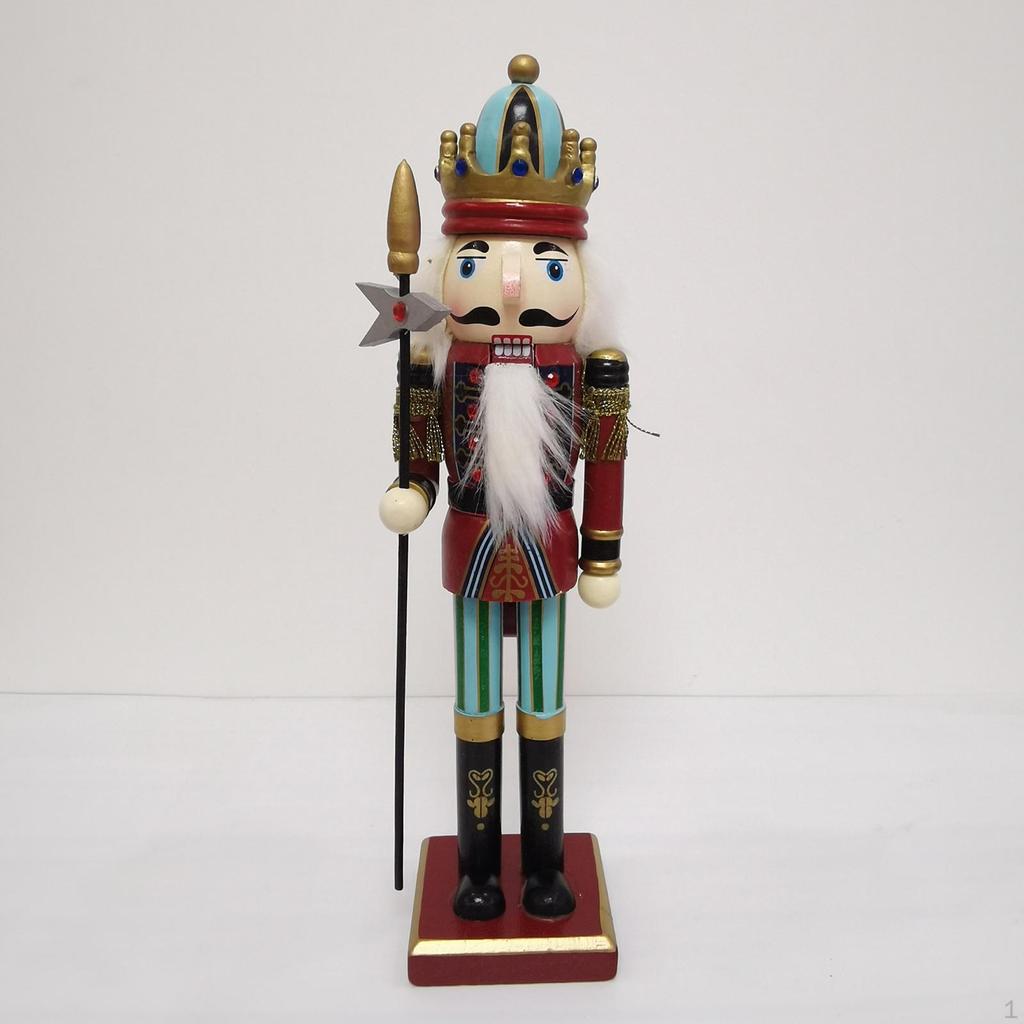 12 Inch Height Wooden Nutcracker Soldier Ornaments Handmade Handpainted Doll Puppet Toy Gift for