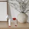Wooden Horse Ornament Wood Horse Figurine Desktop Collectible Decorative Nordic Statue for Shelf Entrance Cabinet Home Office