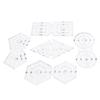5Pcs PatchWork Ruler Set DIY Manual Double Round Pentagon Hex Triangle Sewing Tool