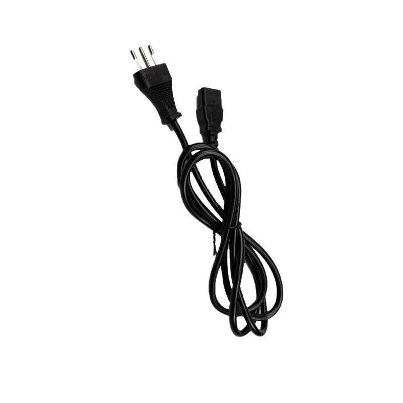 Italy 3-Pin Double-Head Figure-8 Power Cord (0.75/1.0/1.5mm²) for Computers