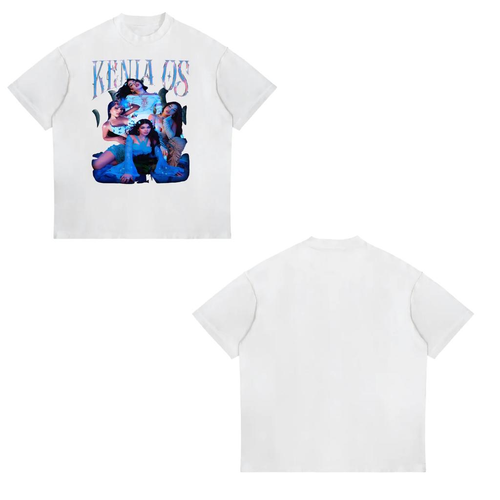Singer Kenia Os Pink Aura Album 2025 T Shirt Unisex Women Trendy Vintage Harajuku TShirt Oversized Cotton Y2k Tshirts Streetwear