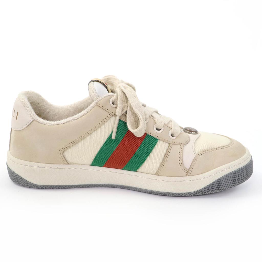 Great GUCCI Low cut sneakers Web stripe GG Marmont vintage logo beige Women 35.5 Used