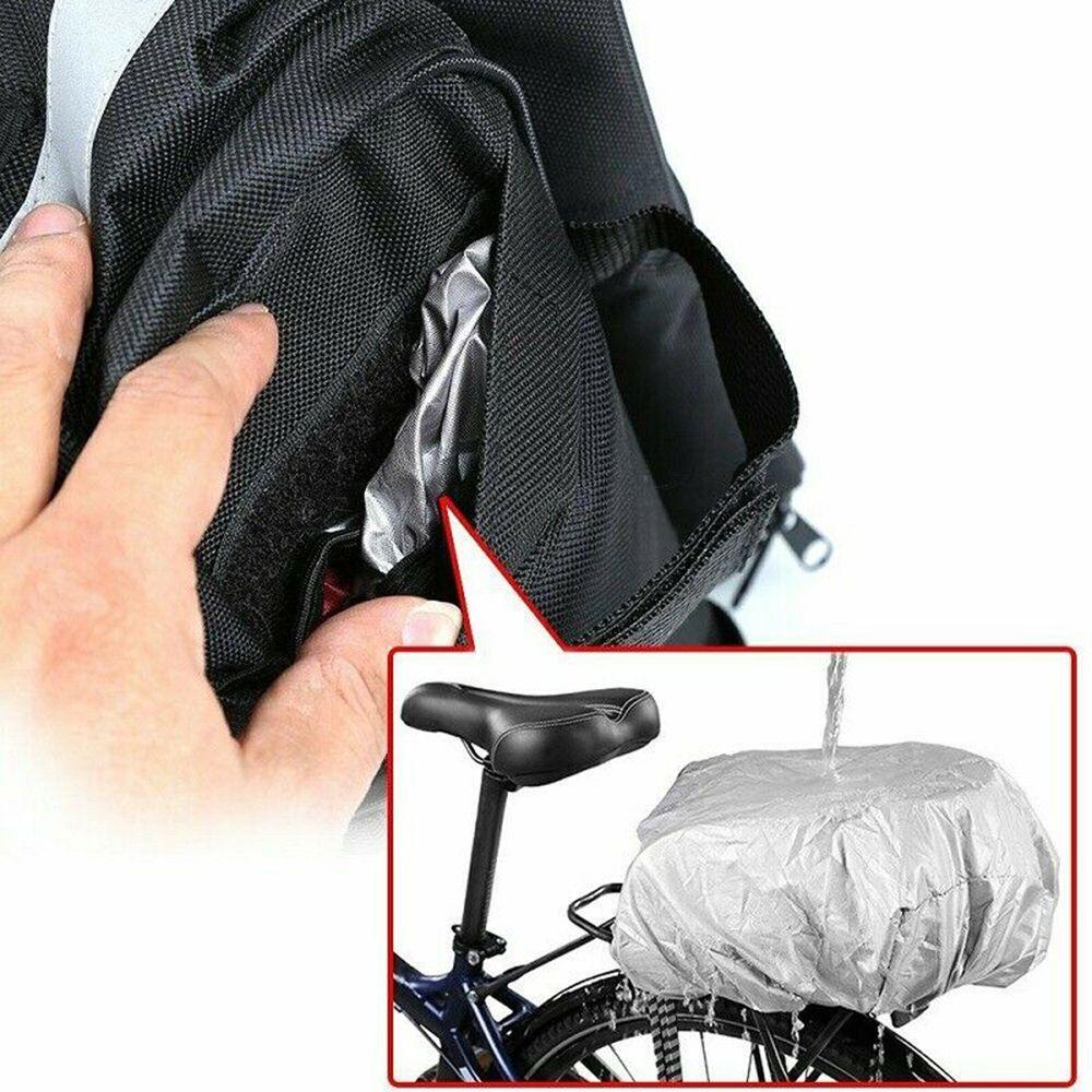 Водонепроницаемый рюкзак с чехлом для дождя, расширяемая сумка для сиденья, сумка для седла, сумка для заднего сиденья, сумка для велосипеда