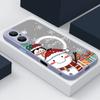 Чехол для телефона Merry Christmas Tree Snowman Print для iPhone 16 15 Pro Max 14 13 Pro 12 11 8 7 для MagSafe Magnetic Shockproof Soft Edge Clear Matte Cover