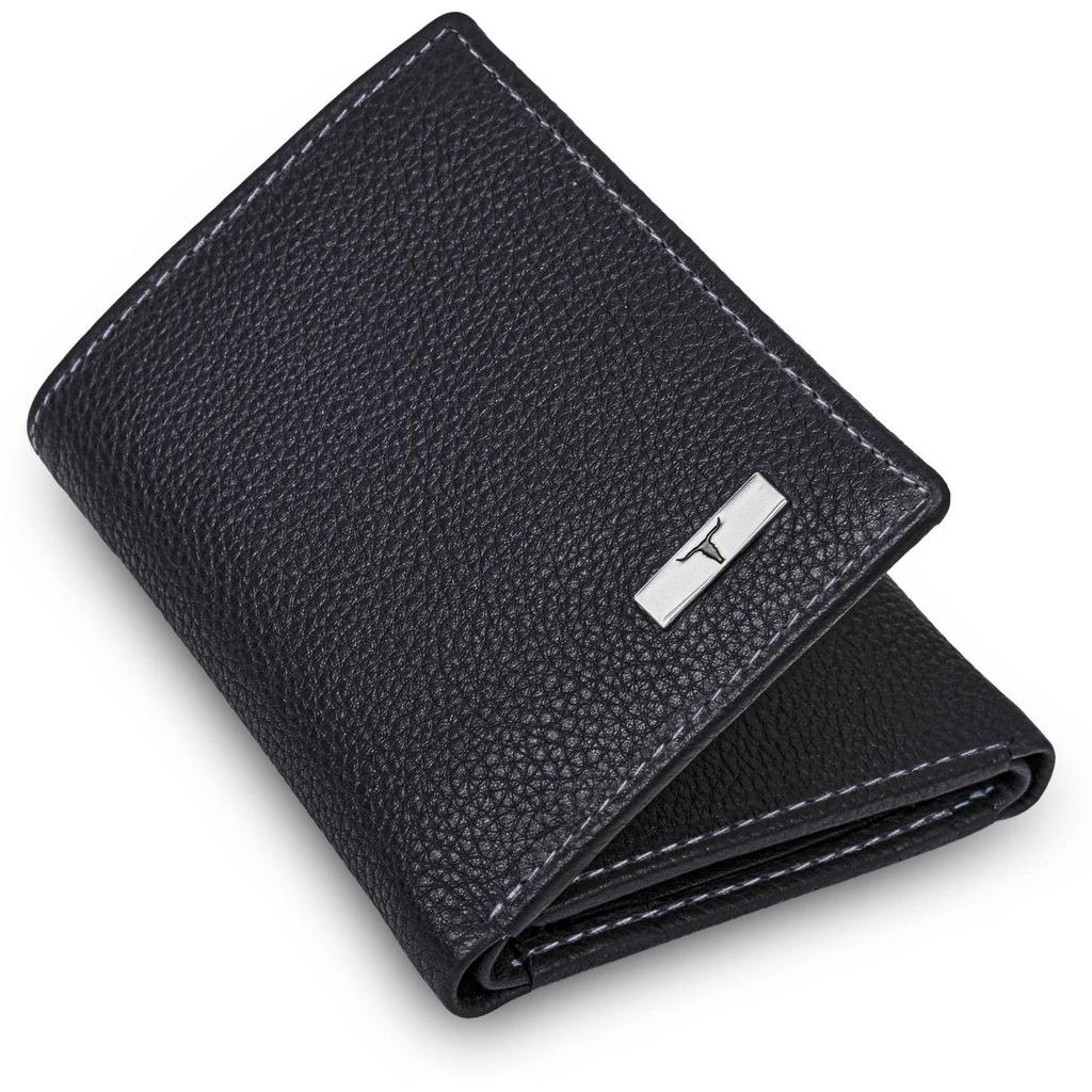 Мужской повседневный кошелек из натуральной кожи с RFID-меткой - мини  (6 слотов для карт)