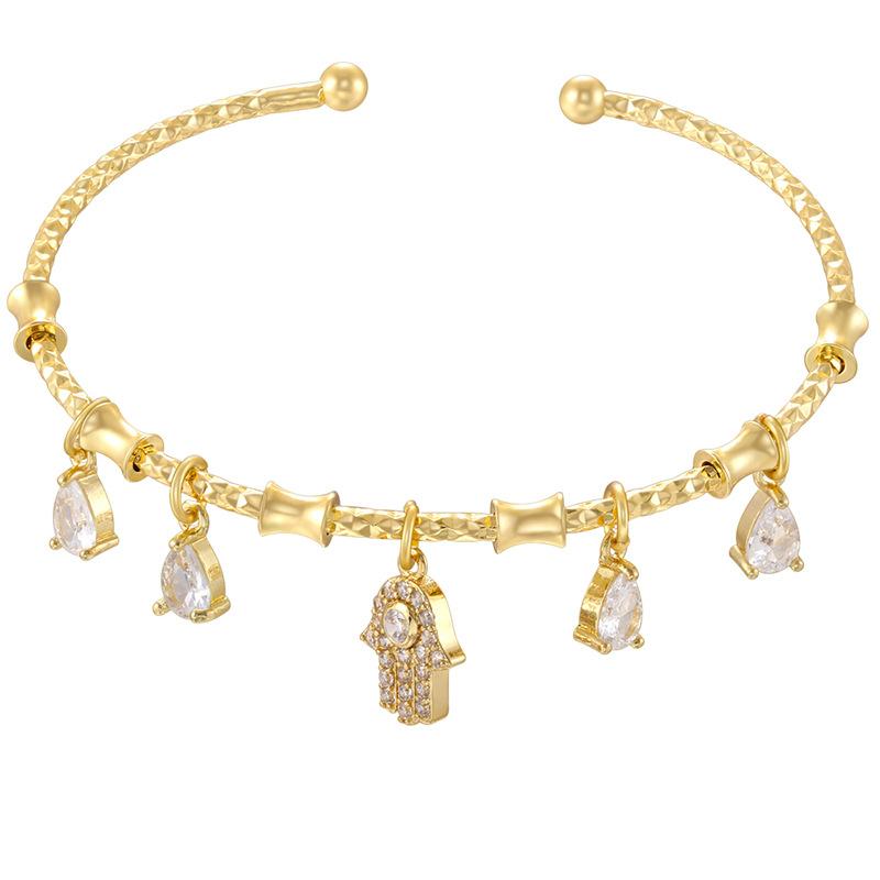 Beetle Octagram Rainbow Splicing Bracelet Personalized Geometric Water Drop Four-Leaf Clover Bracelet Vl648