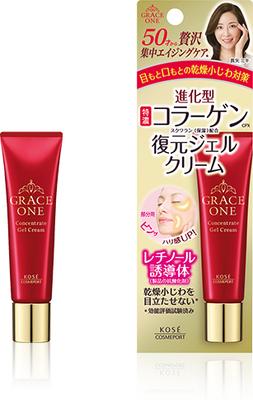 KOSE Cosmeport Grace One Concentrated Gel Cream интенсивно восстанавливающий гель-крем для кожи вокруг глаз и губ, 30 гр