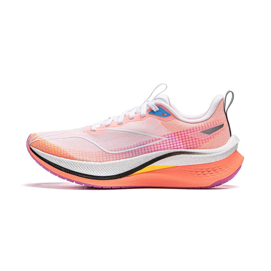 New LiNing Red Hare 7 Pro Cushioning Anti Slip And Wear Resistant Reflective Low Top Running Shoes Women's White Orange ARPU002-17