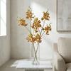 Small Butterfly Orchid Simulation Mini Orchid Real Touch Fake Flower Branch  Outdoor Garden Decor