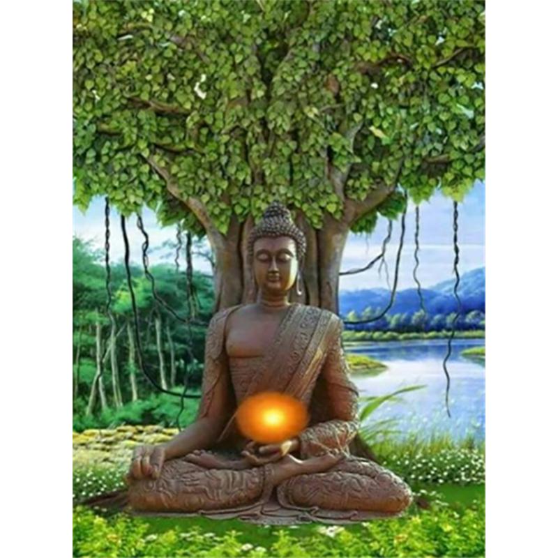 5D Diamond Painting Religion Full Round Buddha Statue Diamond Embroidery Cross Stitch Picture Of Rhinestone Home Decor
