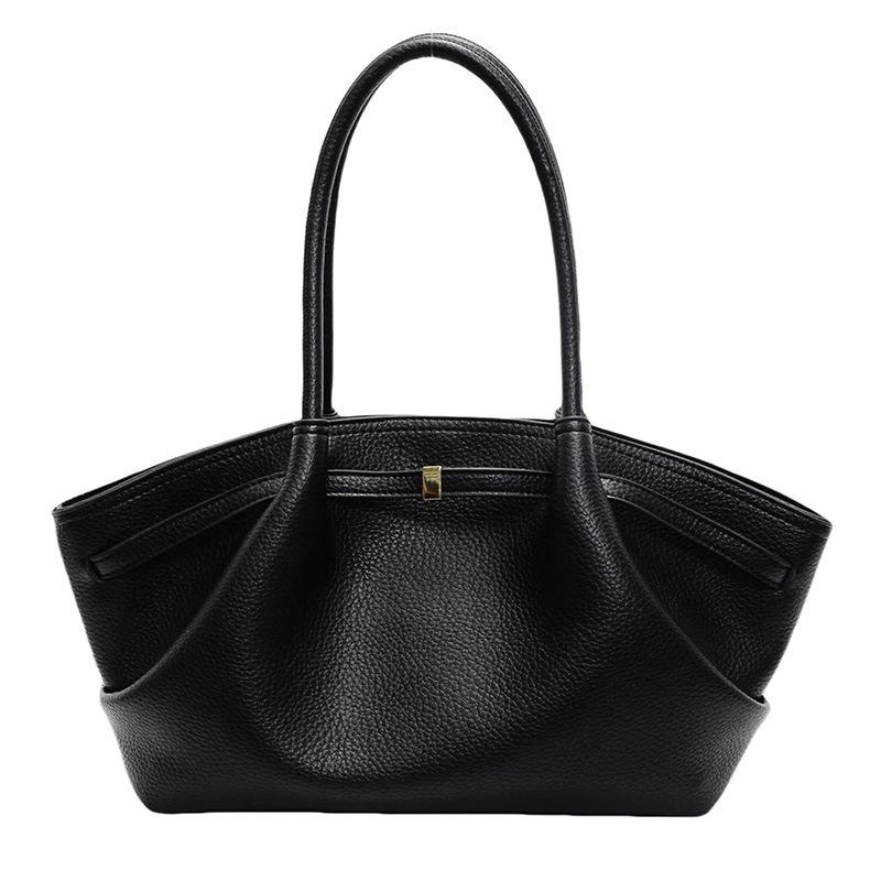 Niche Light Luxury Solid Color Tote Bag Women's Early Spring New Casual Versatile Underarm Bag Commuter Shoulder Handbag
