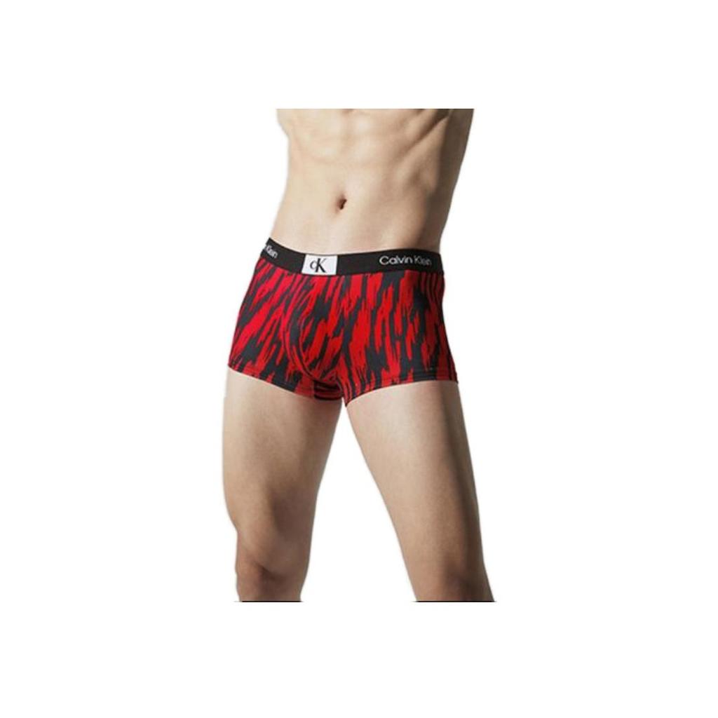 Calvin Klein CK96 Series Logo Embroidered Print Boxer Shorts Men Bottoms Crimson NB3406-641