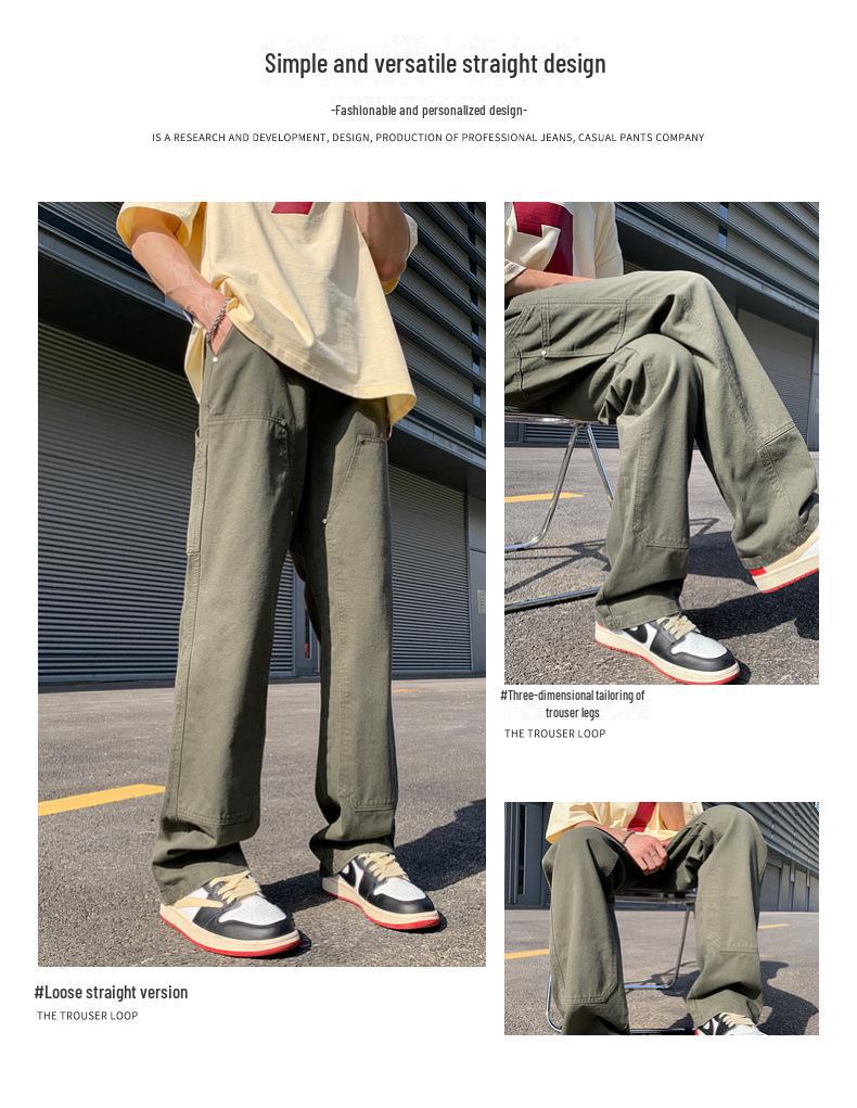 LKTM Мужские повседневные брюки свободного покроя в стиле ретро Lumberjack High Street