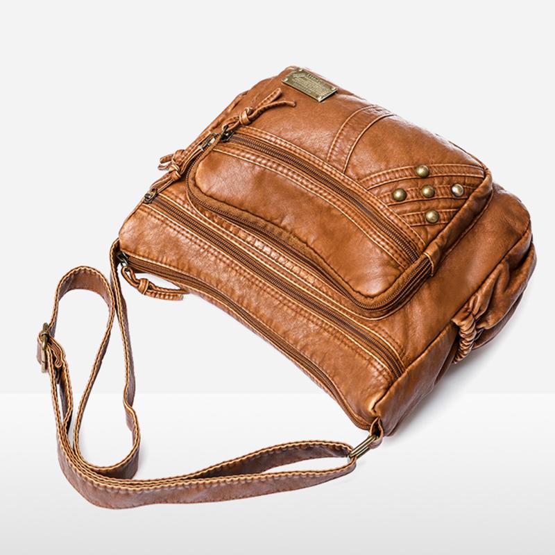 Сумки на плечо для женщин, винтажные сумки через плечо, роскошные женские сумки высокого качества, большая вместительность, коричневая женская мягкая сумка-шоппер